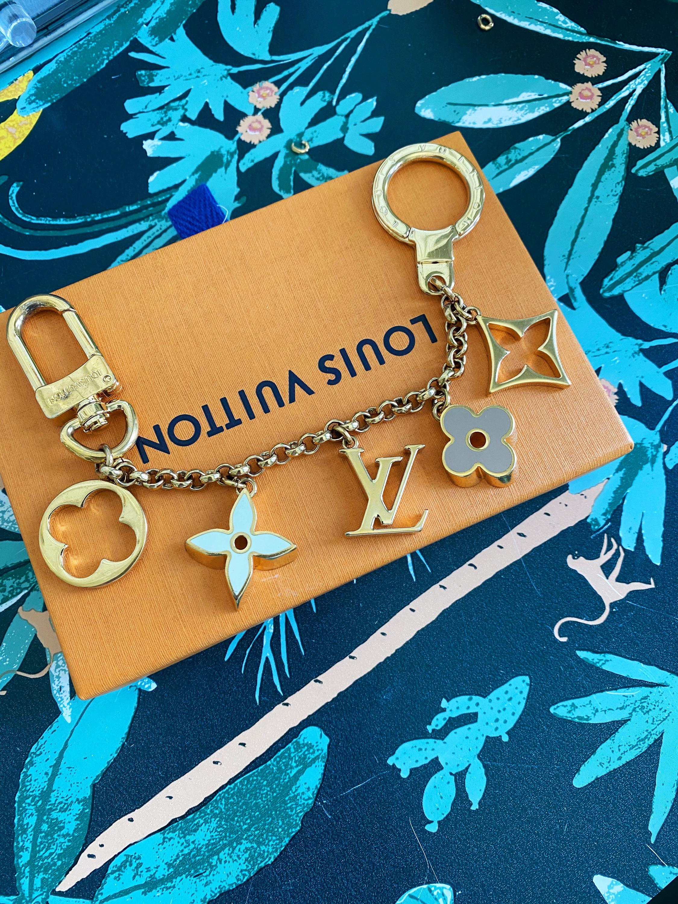 Louis Vuitton LV Signature Pearl Keyring and Bag Charm
