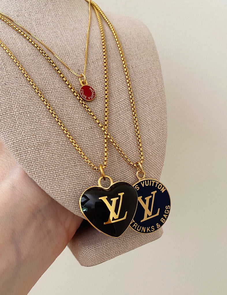 Louis Vuitton Heart Charm Necklace – Modern Love Jewelry