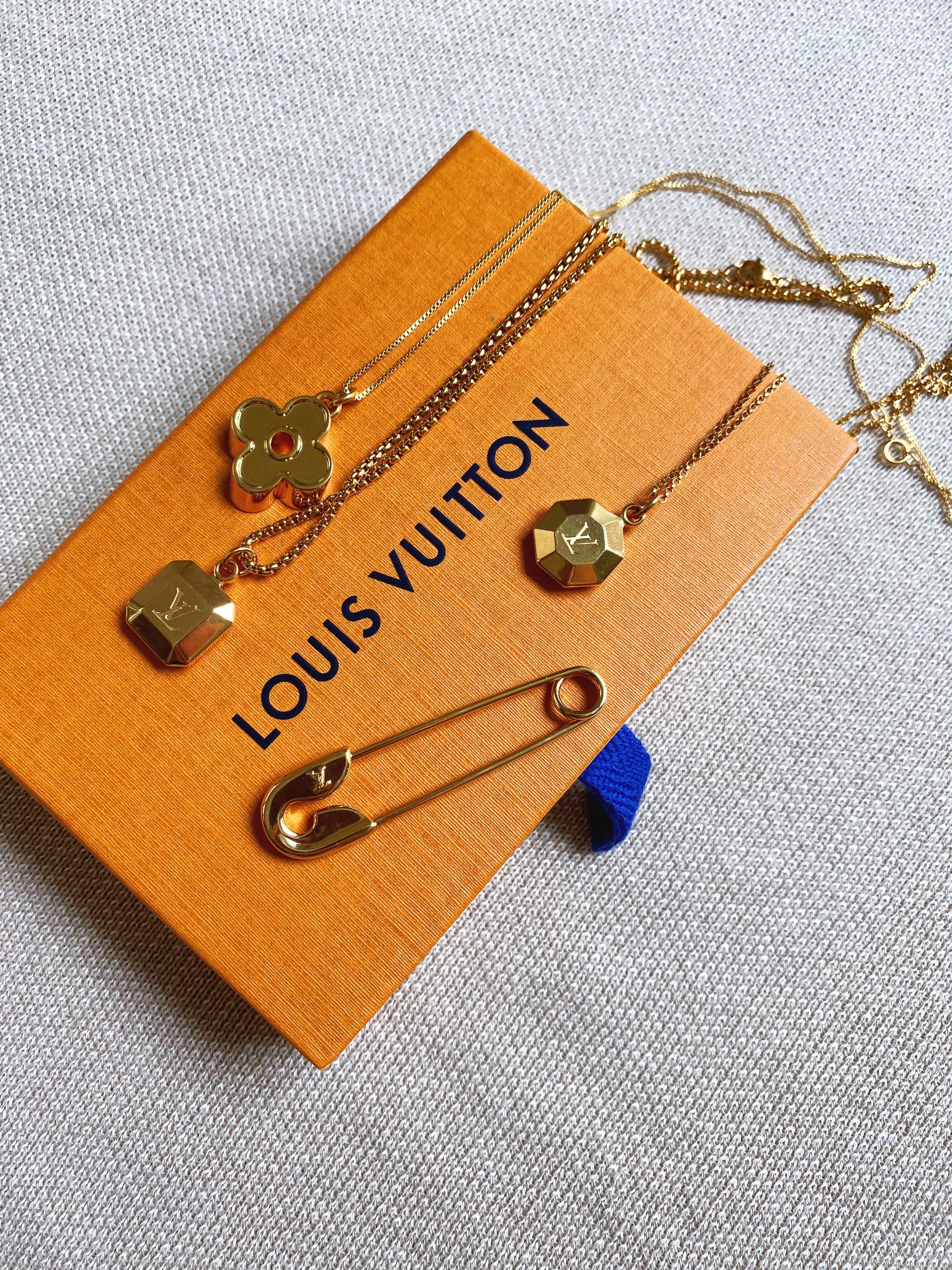 Authentic Vintage Gold Louis Vuitton Safety Pin