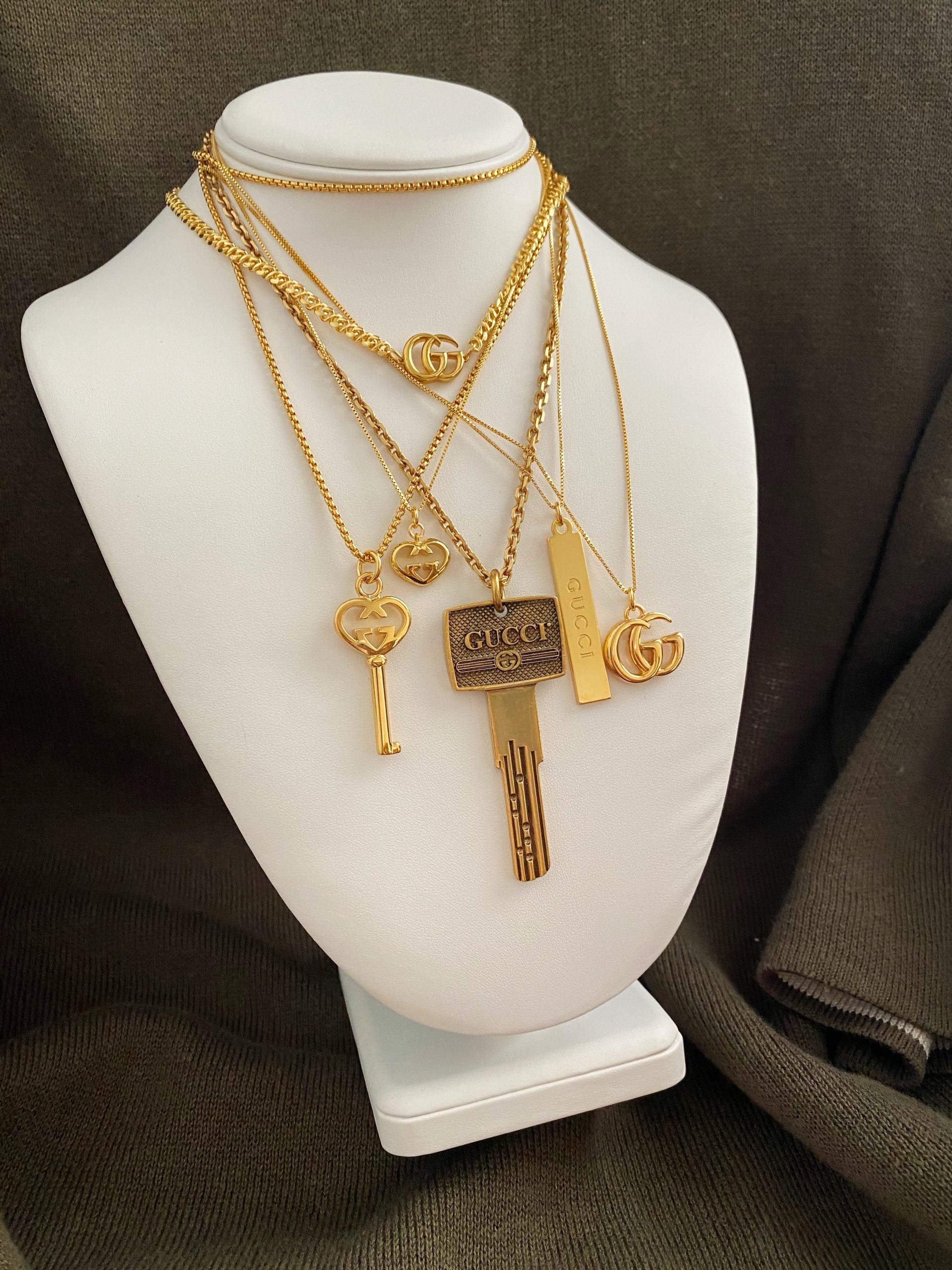 Necklace Gold Gucci Keychain Authentic Gucci Knight Bag Charm Pendant