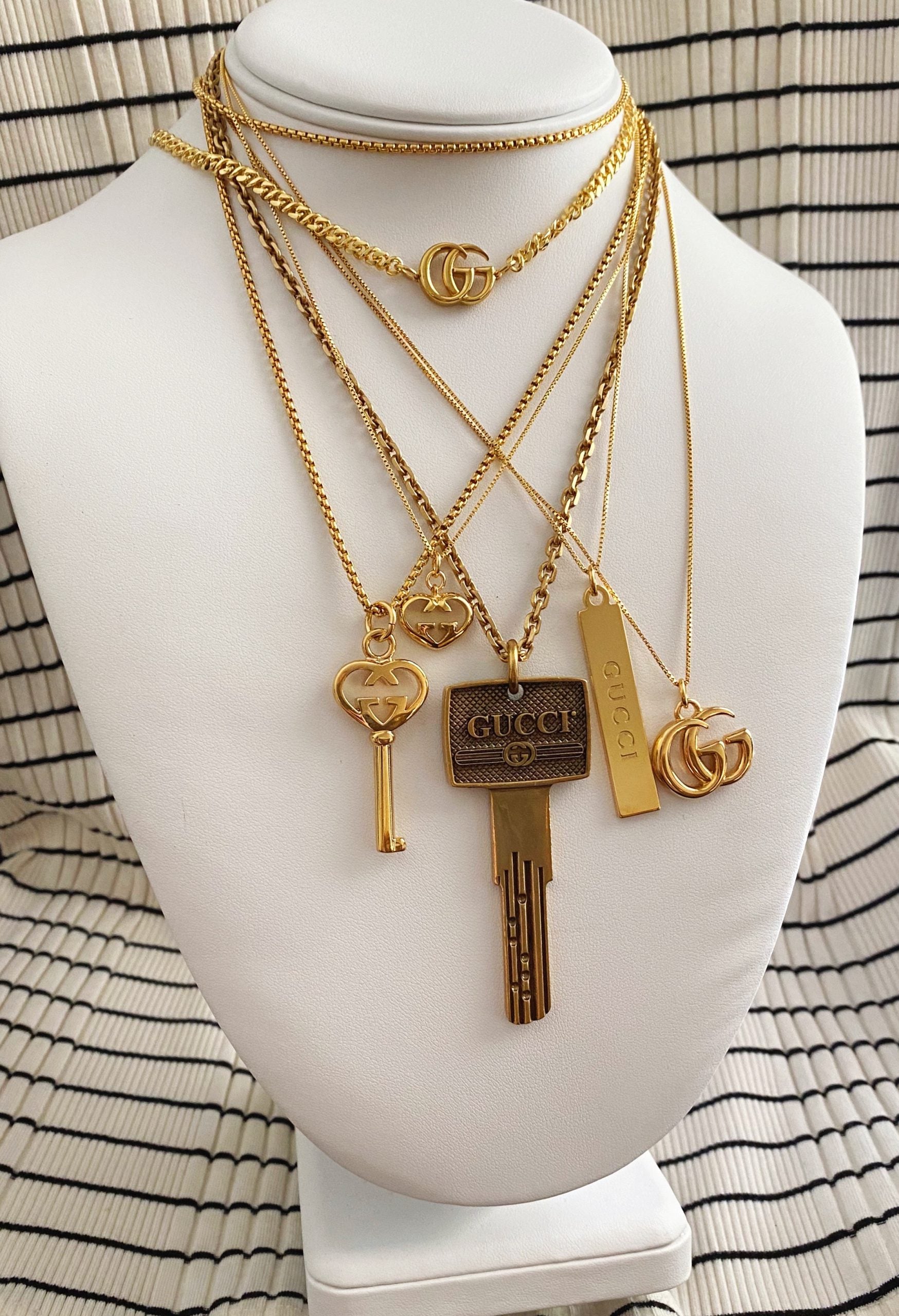 Medium Gold RARE Repurposed Gucci Charm Necklace – Old Soul