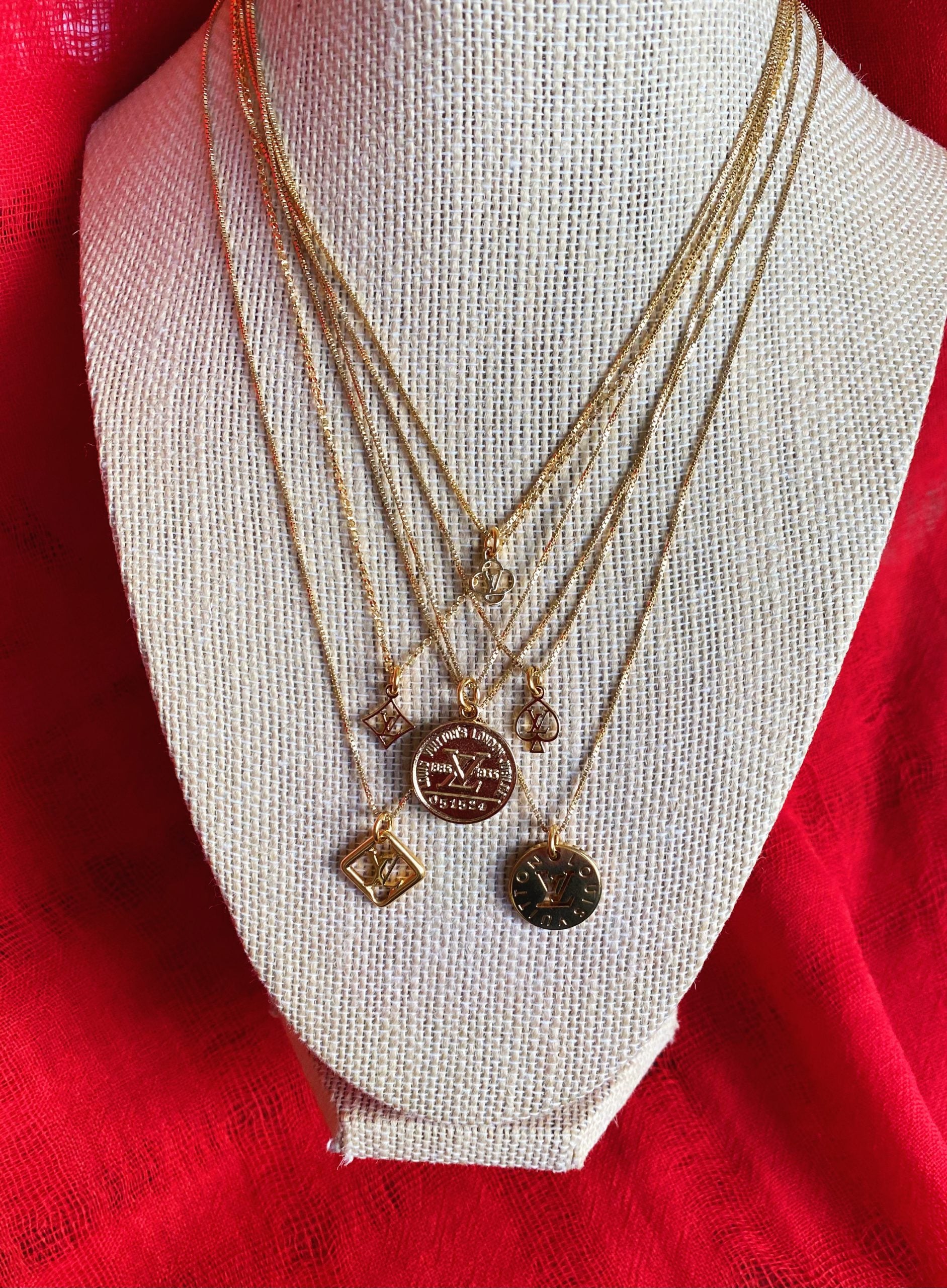 1” Louis Vuitton Button Necklace - Long or Short (Only 1 Left