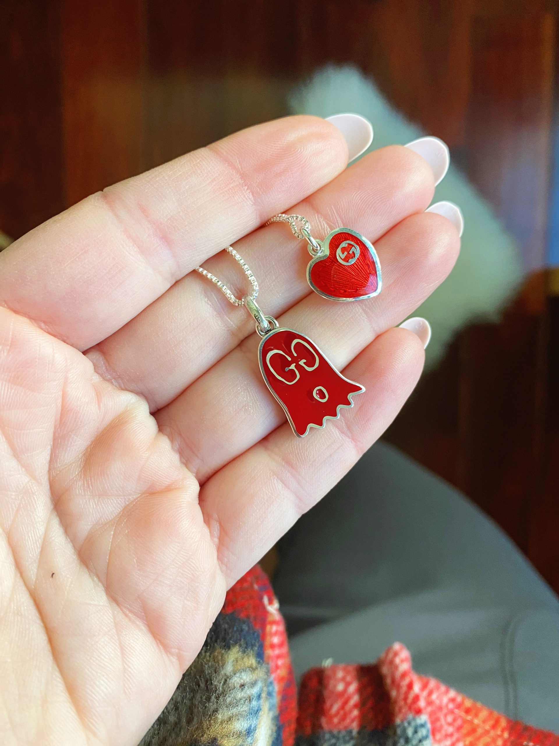 Gucci ghost necklace red outlet