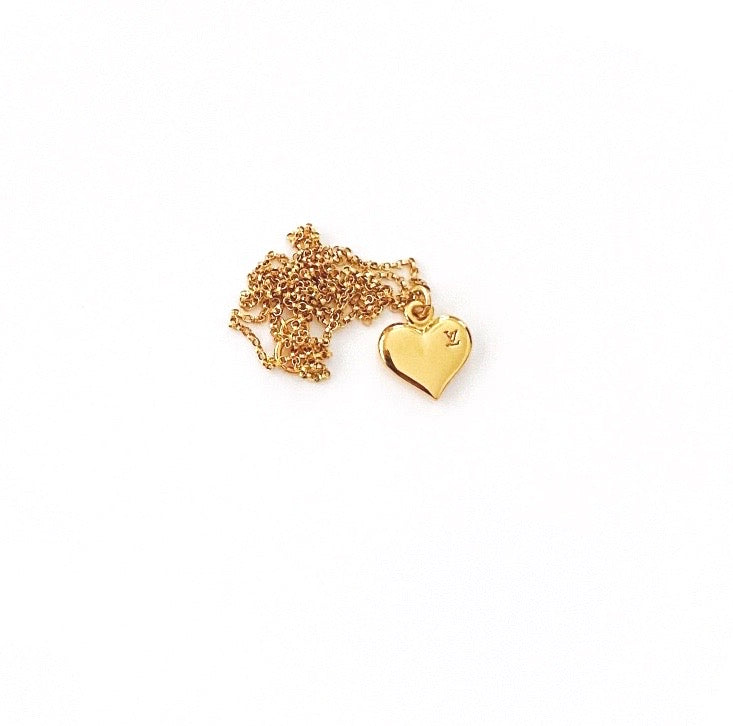 Louis Vuitton Heart Charm Necklace – Modern Love Jewelry