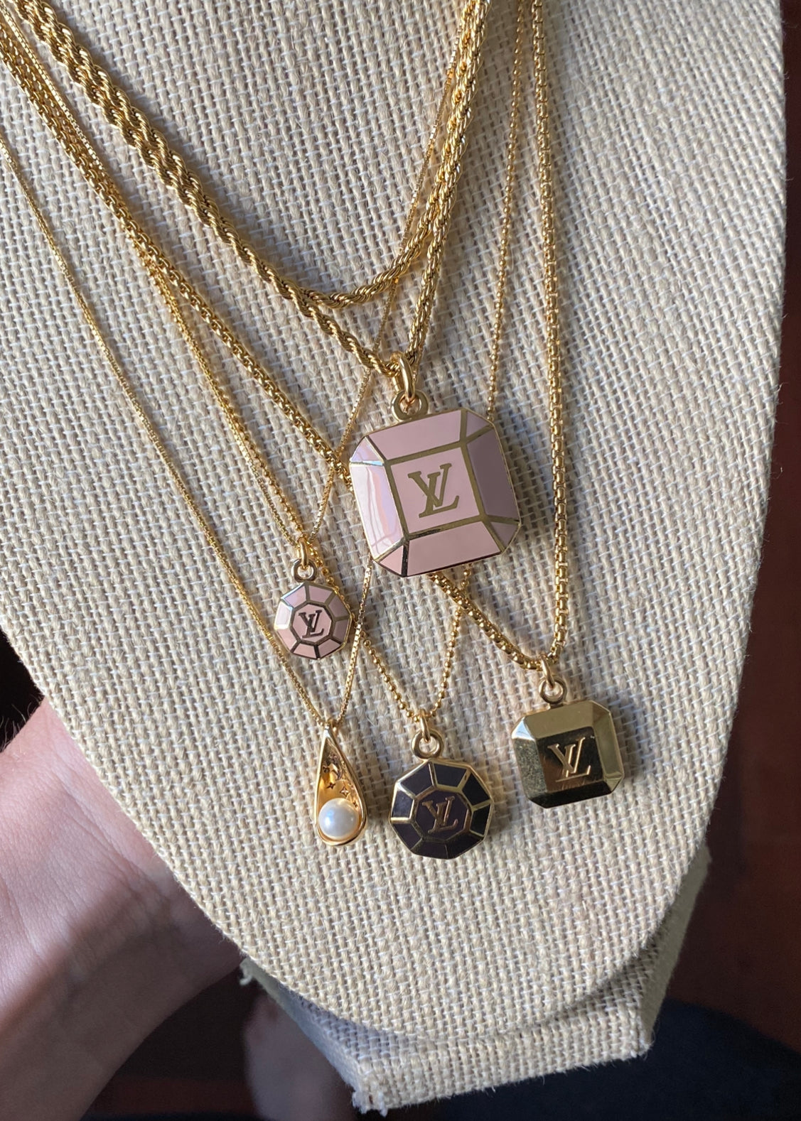 Louis Vuitton Repurposed Charm Necklace