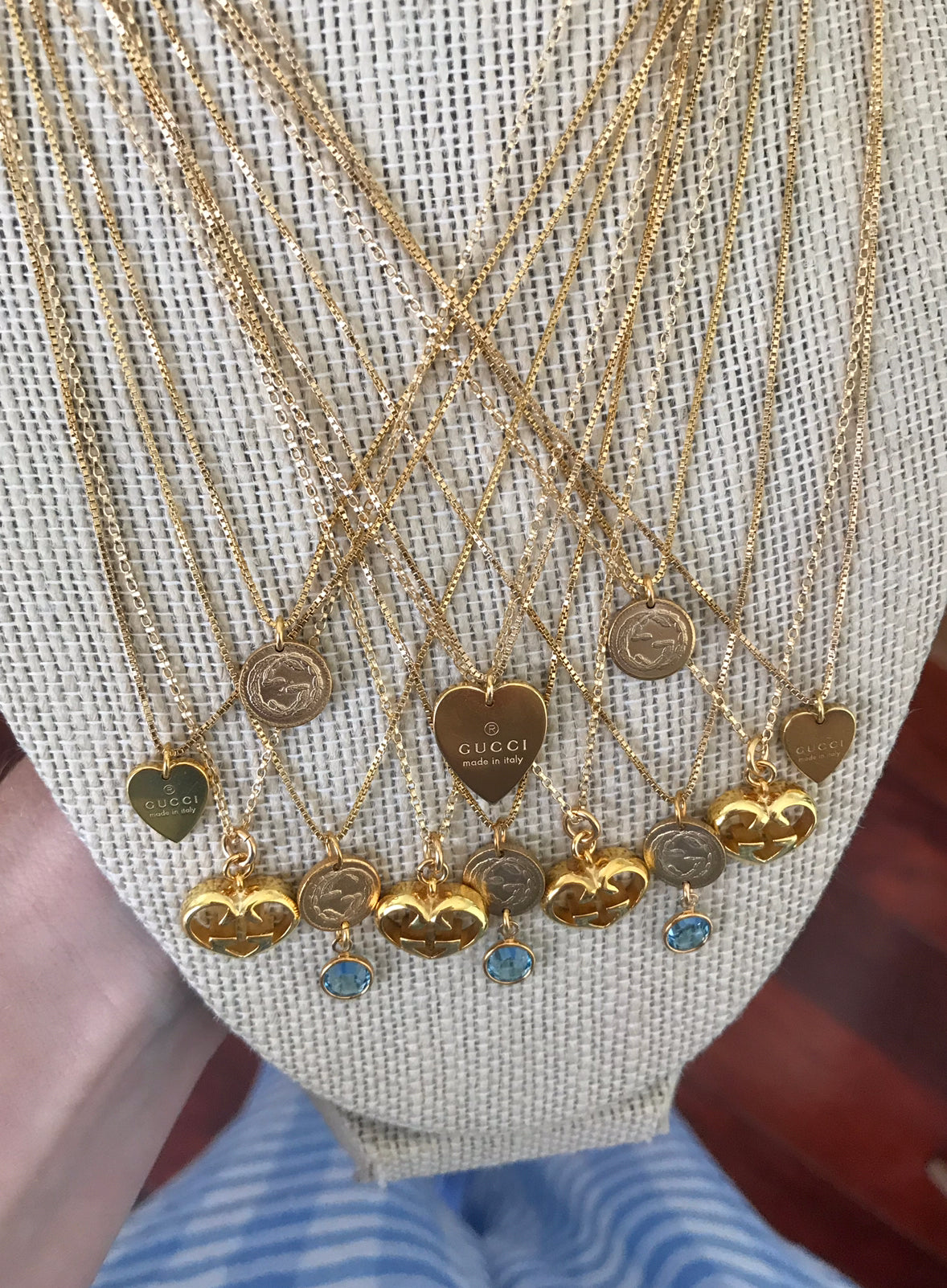 Gold Gucci Made In Italy Necklace Tiny Gold Vermeil Repurposed