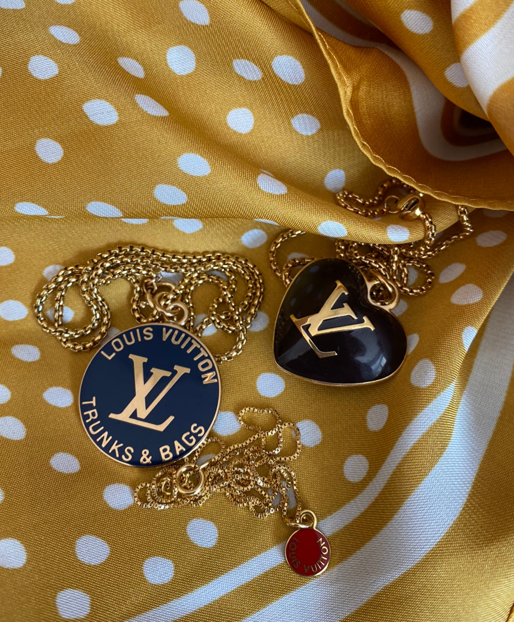 Repurposed Louis Vuitton Gold Heart Necklace – DesignerJewelryCo
