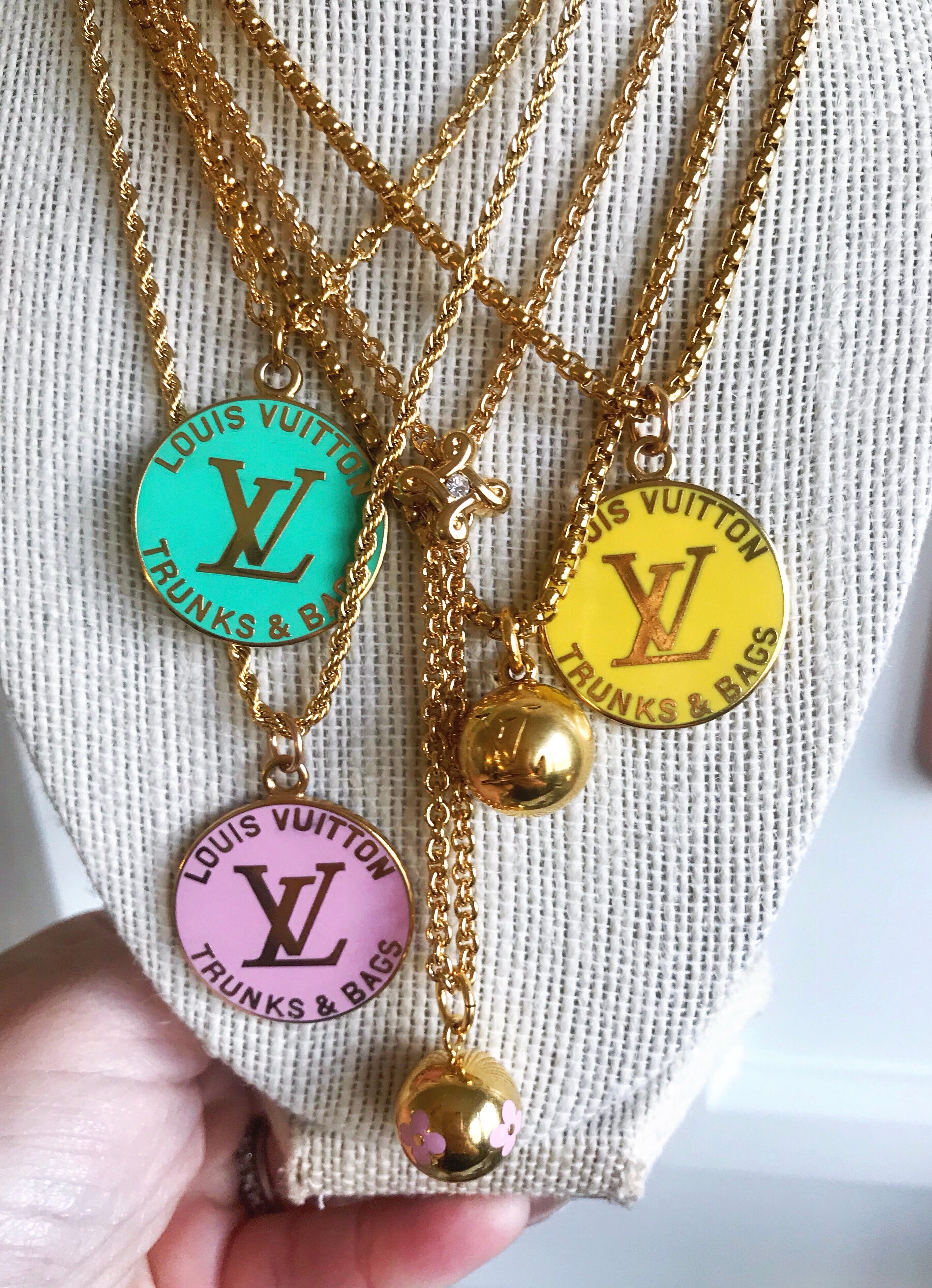 Louis Vuitton Style Fleur Pendant Necklace | Little Luxuries Designs