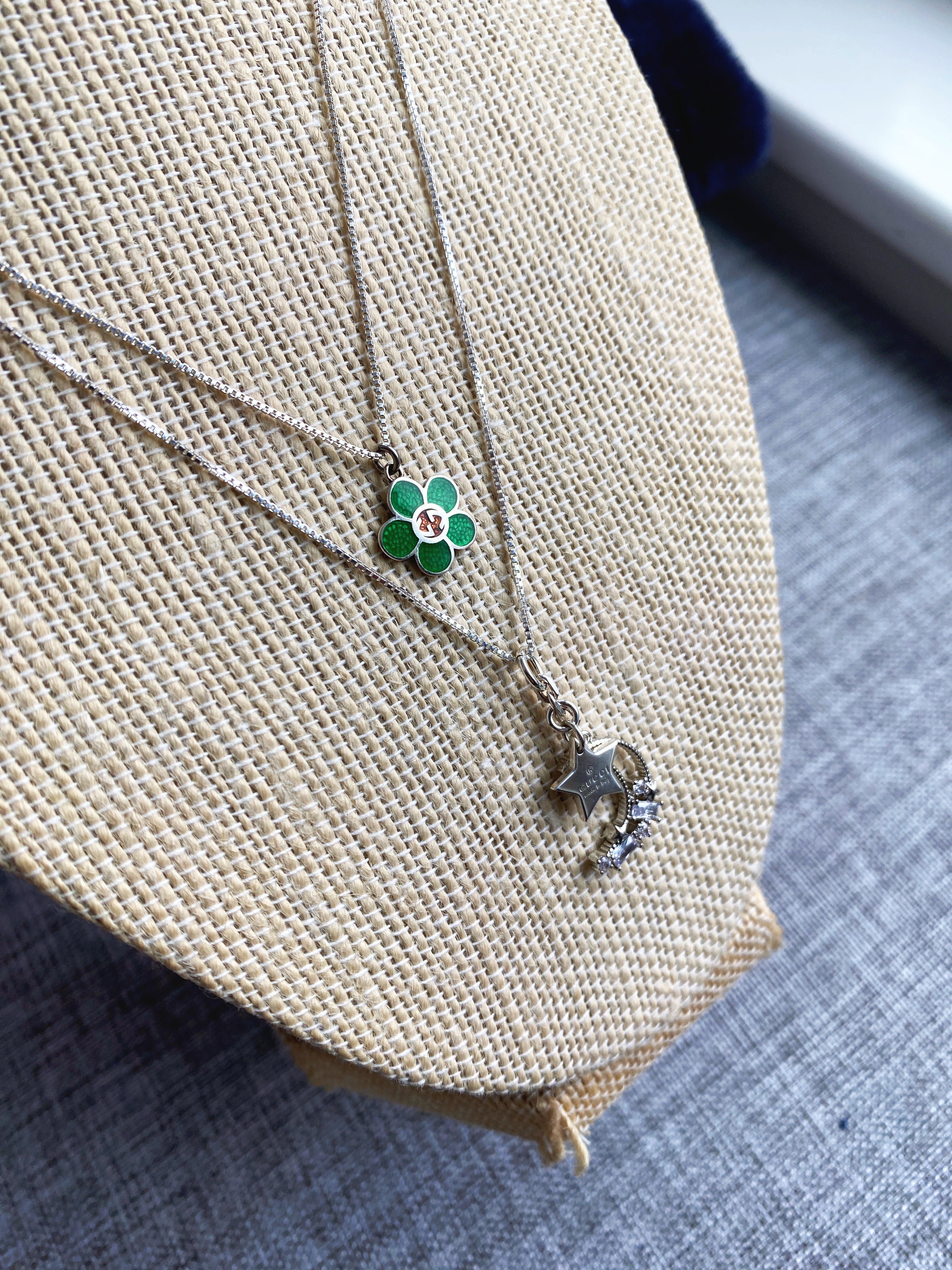 Gucci Small Rhinestone Tiny Silver Gucci Star and Rhinestone Star Charm Necklace – Old Soul ...