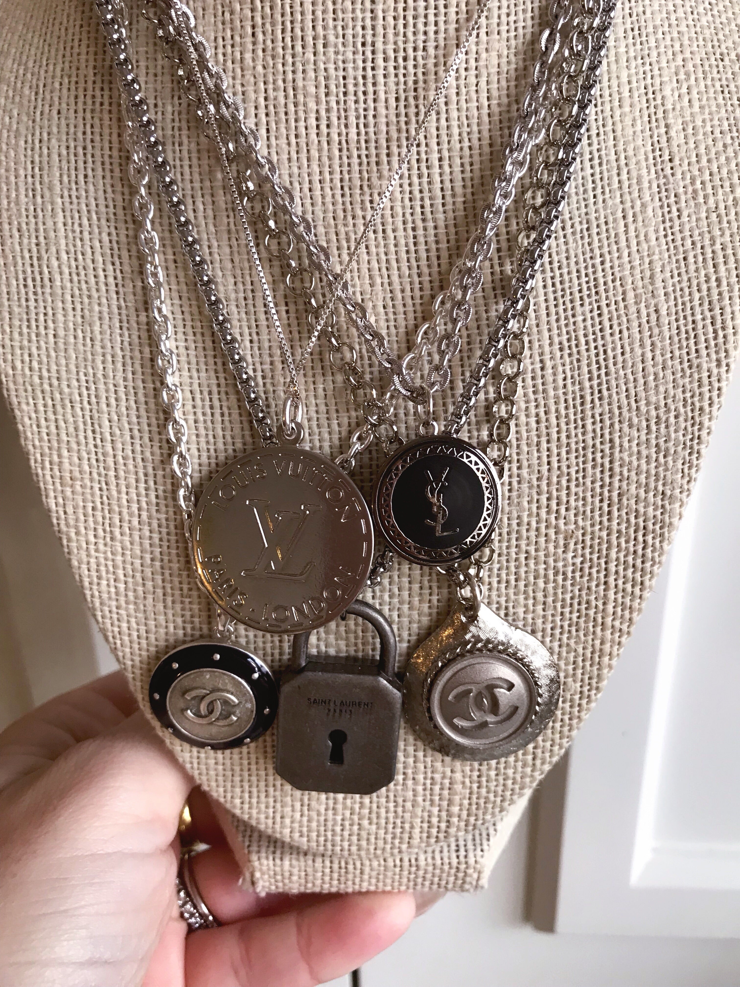 Large Silver Louis Vuitton Charm Necklace – Old Soul Vintage Jewelry