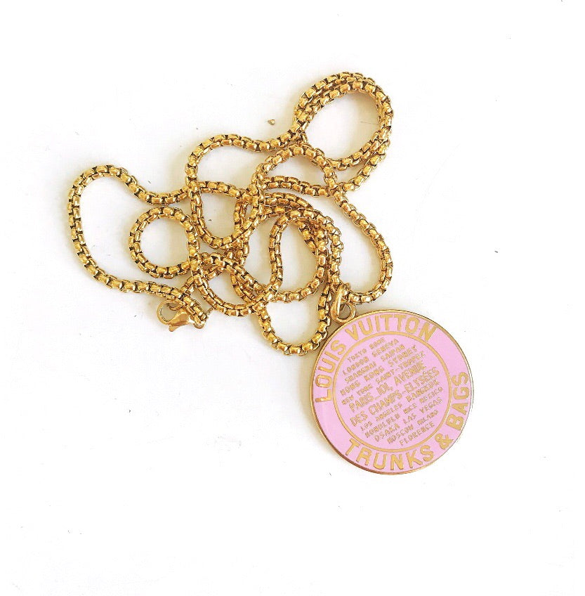 Huge Pink Louis Vuitton Repurposed Charm Necklace – Old Soul Vintage Jewelry