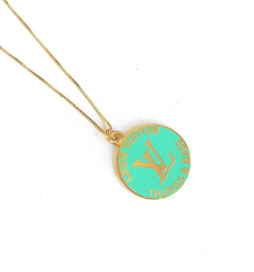 Large Turquoise and Gold Louis Vuitton Charm Necklace – Old Soul