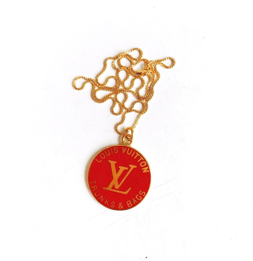 Red and Gold Louis Vuitton Purse Charm Necklace – Old Soul Vintage Jewelry