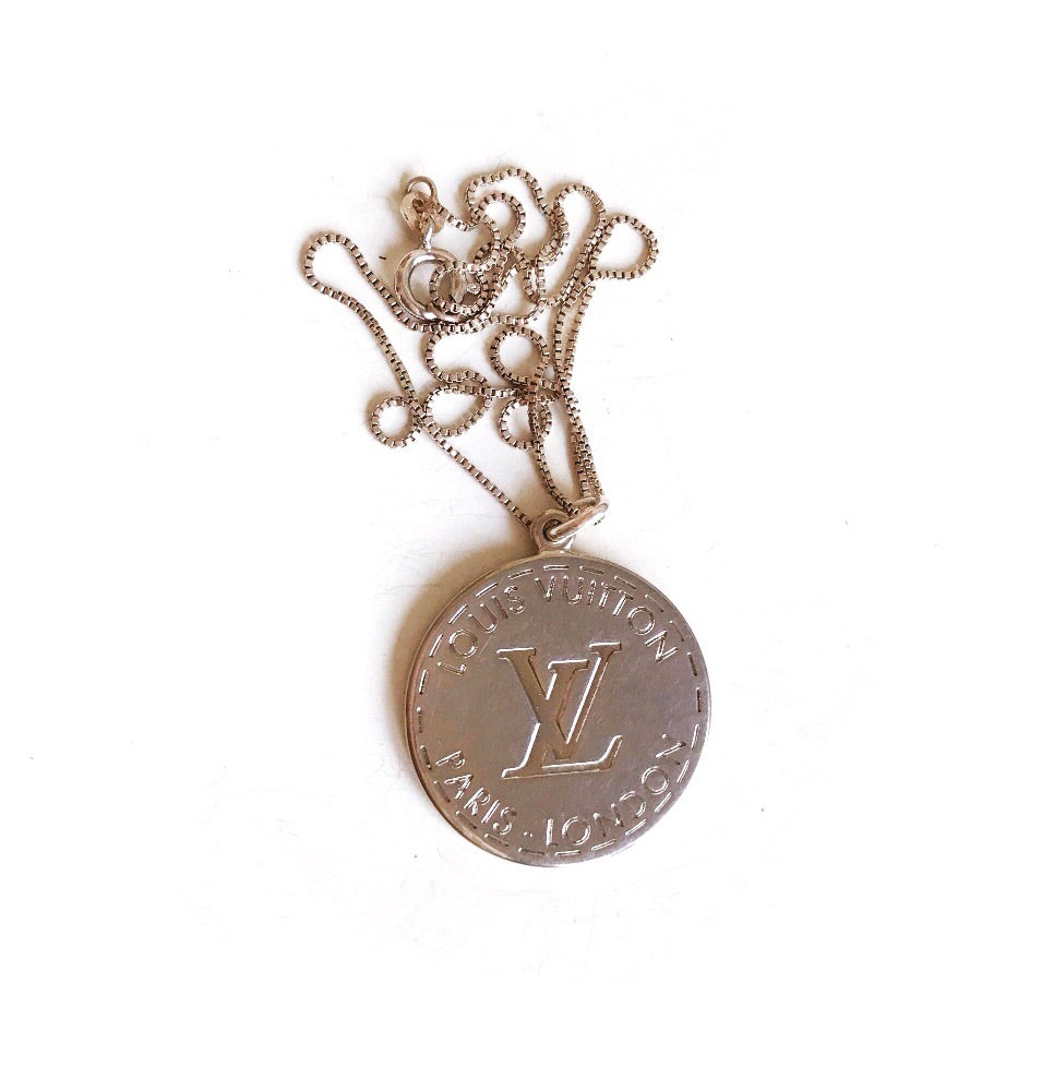 Large Silver Louis Vuitton Charm Necklace – Old Soul Vintage Jewelry