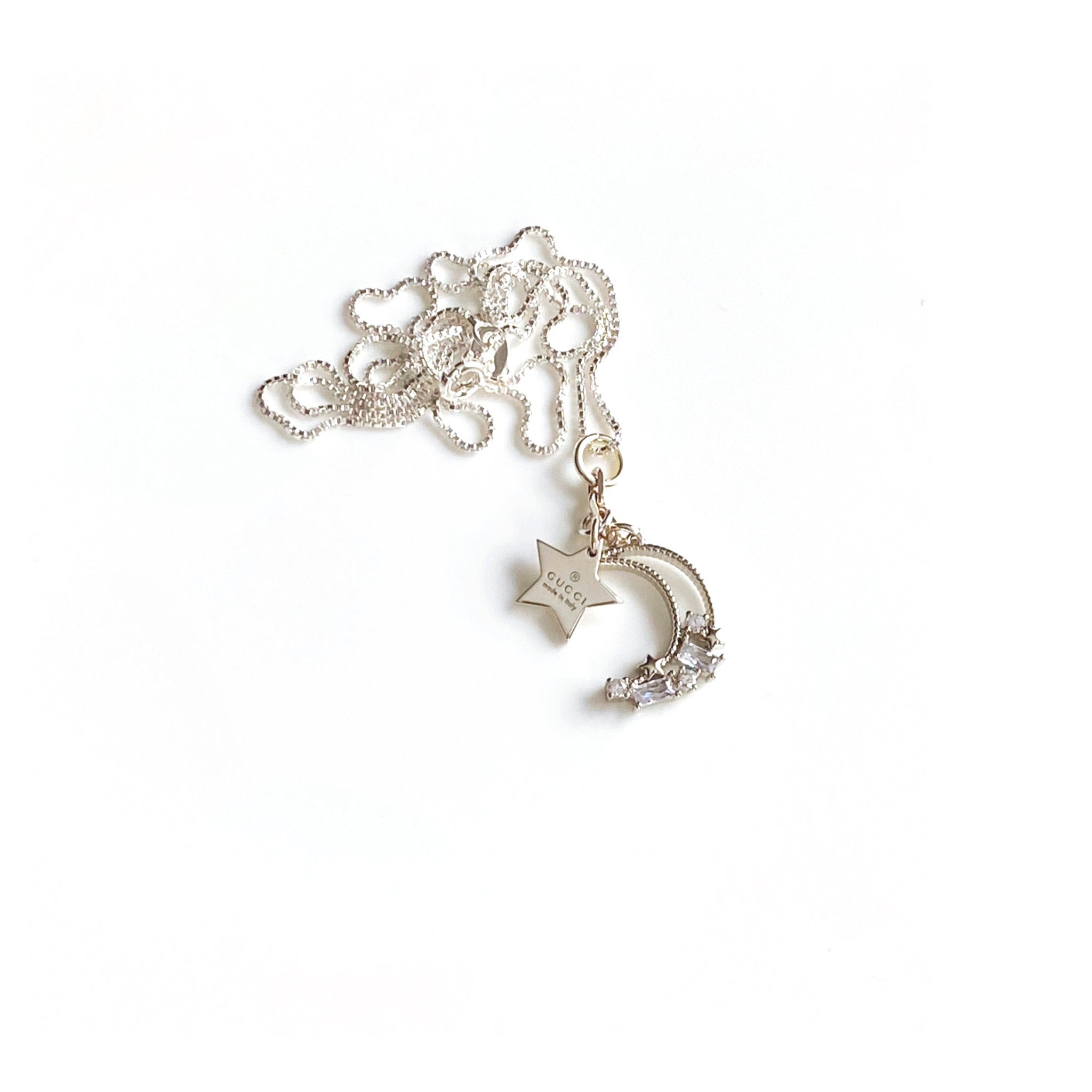 Gucci Small Rhinestone Tiny Silver Gucci Star and Rhinestone Star Charm Necklace – Old Soul ...